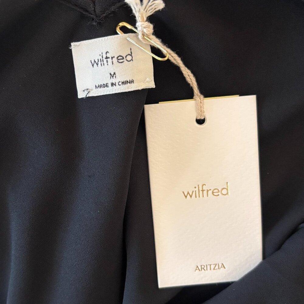 NWT Aritzia Wilfred Priscilla Dress in Black, Size Medium - Picture 7 of 7